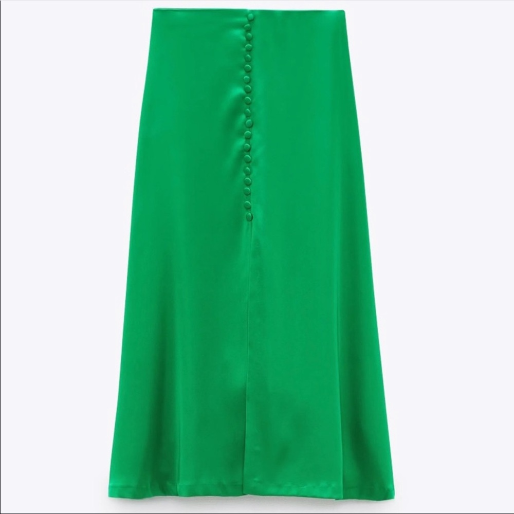 Green zara skirt